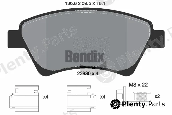 BENDIX Braking BPD1064 — Brake Pad Set, disc brake