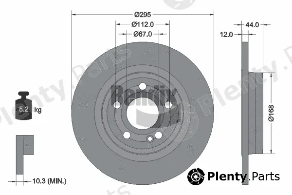 BENDIX Braking BDS1620 — Brake Disc