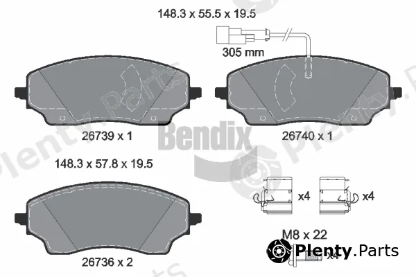 BENDIX Braking BPD2546 — Brake Pad Set, disc brake