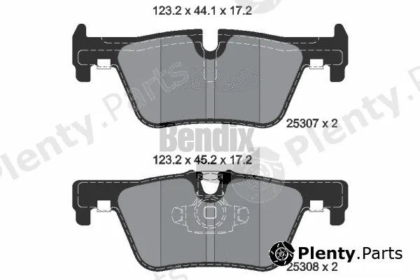 BENDIX Braking BPD1017 — Brake Pad Set, disc brake