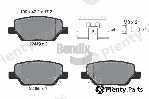 BENDIX Braking BPD1422 — Brake Pad Set, disc brake