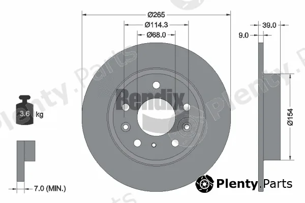 BENDIX Braking BDS1618 — Brake Disc
