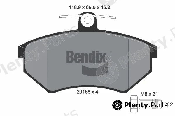 BENDIX Braking BPD1308 — Brake Pad Set, disc brake