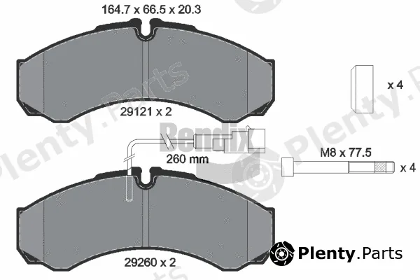 BENDIX Braking BPD1514 — Brake Pad Set, disc brake
