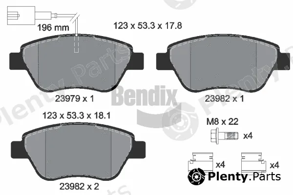 BENDIX Braking BPD1140 — Brake Pad Set, disc brake