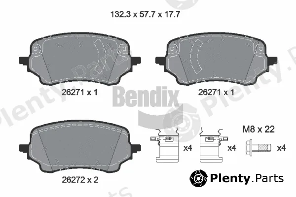 BENDIX Braking BPD1651 — Brake Pad Set, disc brake
