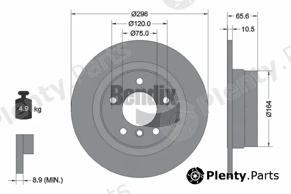 BENDIX Braking BDS1637 — Brake Disc