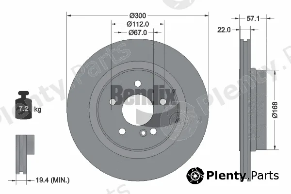 BENDIX Braking BDS1666HC — Brake Disc