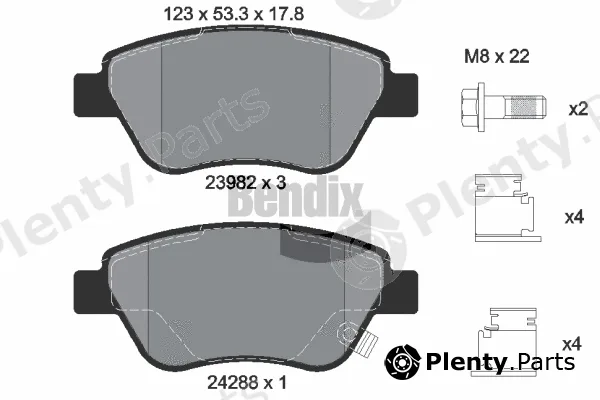 BENDIX Braking BPD1019 — Brake Pad Set, disc brake
