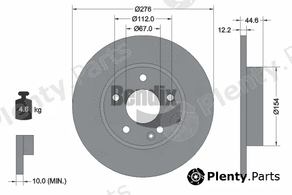 BENDIX Braking BDS1638 — Brake Disc