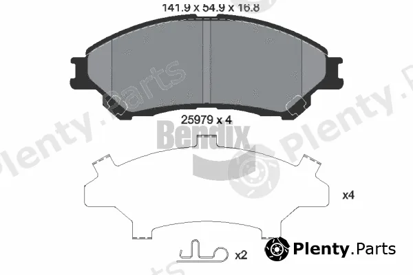 BENDIX Braking BPD1258 — Brake Pad Set, disc brake