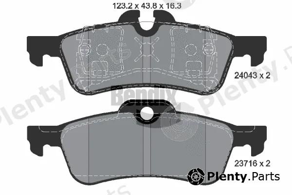 BENDIX Braking BPD1229 — Brake Pad Set, disc brake