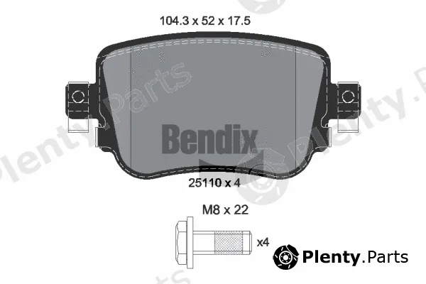 BENDIX Braking BPD1511 — Brake Pad Set, disc brake