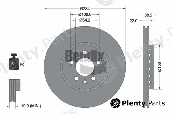 BENDIX Braking BDS1889 — Brake Disc