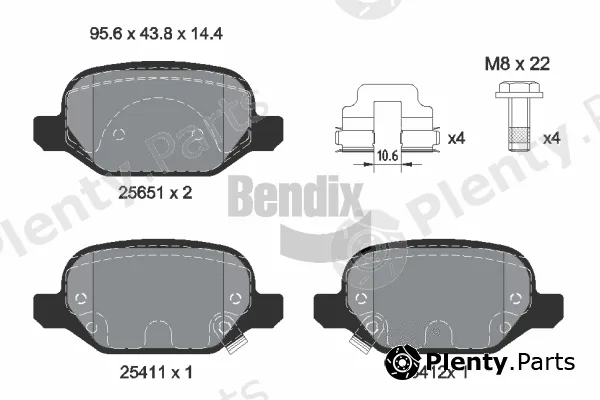 BENDIX Braking BPD1345 — Brake Pad Set, disc brake
