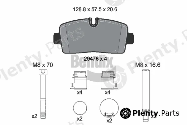 BENDIX Braking BPD2521 — Brake Pad Set, disc brake