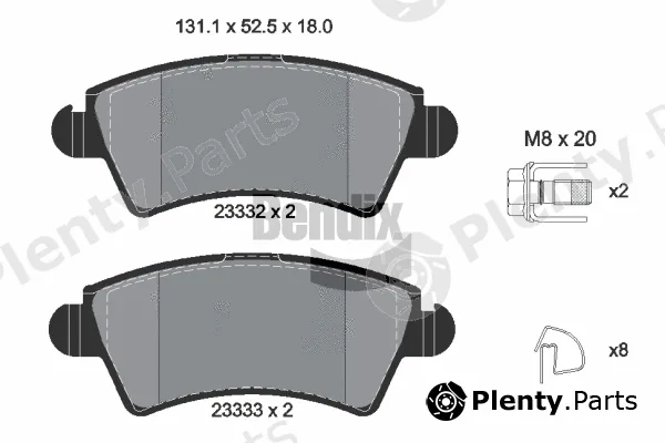 BENDIX Braking BPD1429 — Brake Pad Set, disc brake