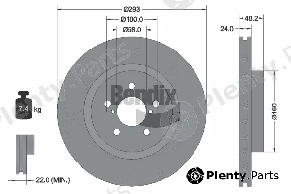 BENDIX Braking BDS1630 — Brake Disc