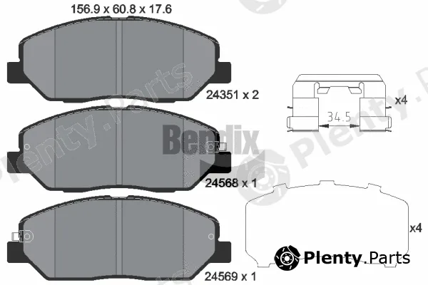 BENDIX Braking BPD1354 — Brake Pad Set, disc brake