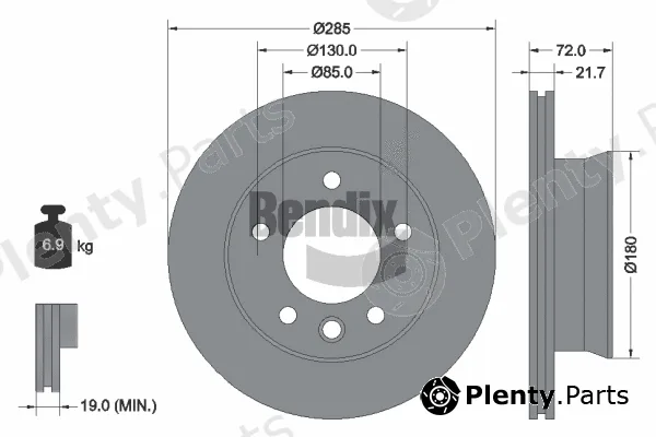 BENDIX Braking BDS1520 — Brake Disc