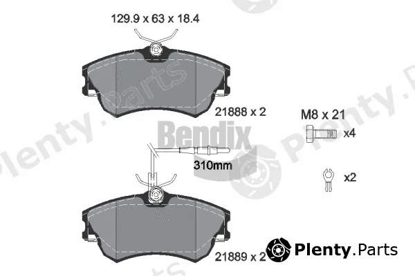 BENDIX Braking BPD1491 — Brake Pad Set, disc brake