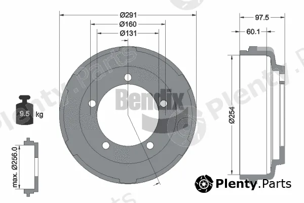 BENDIX Braking BDM1063 — Brake Drum