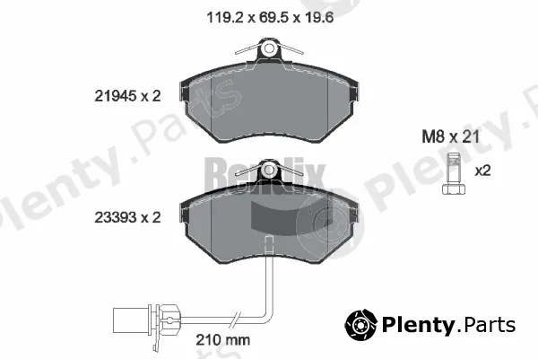BENDIX Braking BPD1529 — Brake Pad Set, disc brake