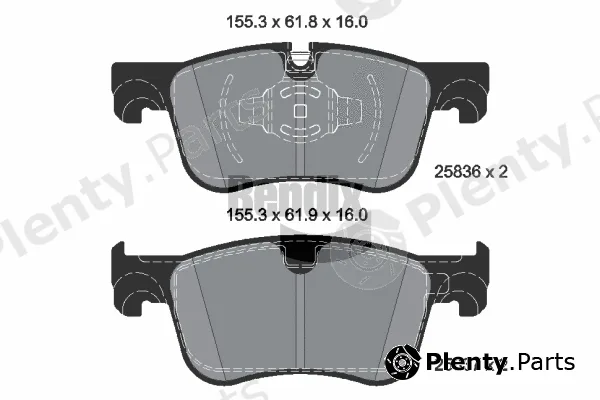 BENDIX Braking BPD2374 — Brake Pad Set, disc brake