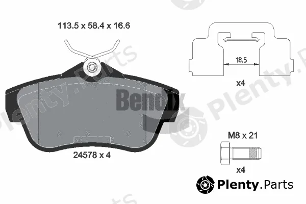 BENDIX Braking BPD1099 — Brake Pad Set, disc brake