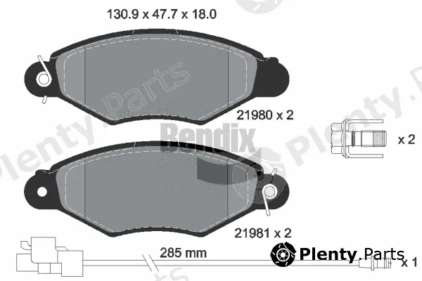 BENDIX Braking BPD1551 — Brake Pad Set, disc brake