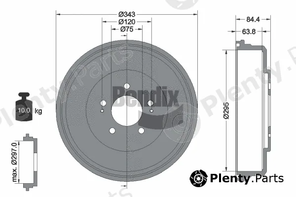 BENDIX Braking BDM1101 — Brake Drum
