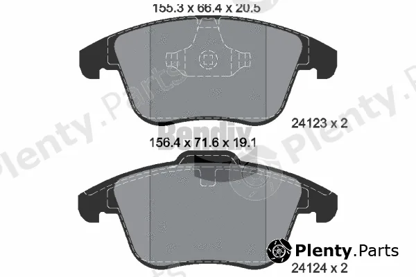 BENDIX Braking BPD1093 — Brake Pad Set, disc brake