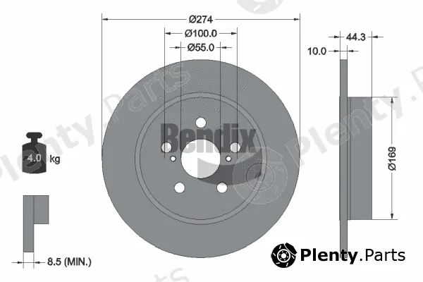 BENDIX Braking BDS2271 — Brake Disc
