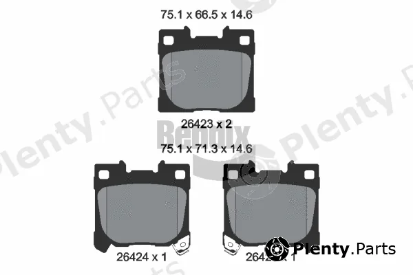 BENDIX Braking BPD2366 — Brake Pad Set, disc brake