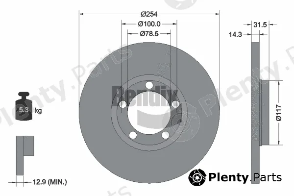 BENDIX Braking BDS2141 — Brake Disc