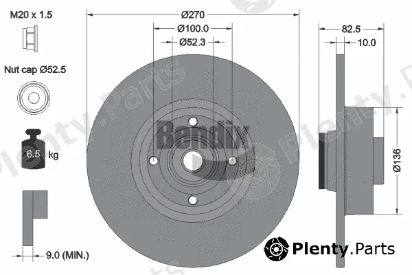 BENDIX Braking BDS1108 — Brake Disc