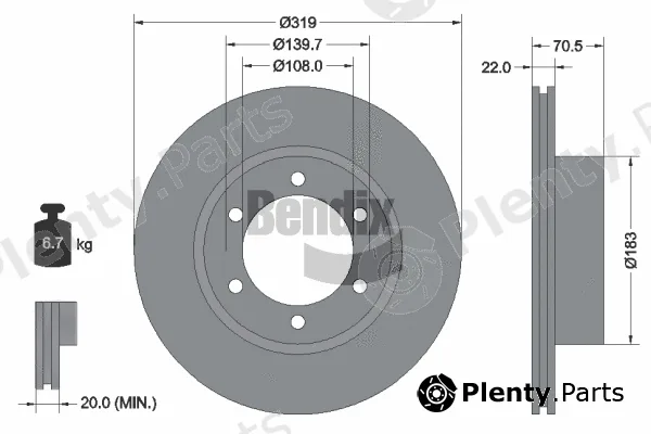 BENDIX Braking BDS1441 — Brake Disc