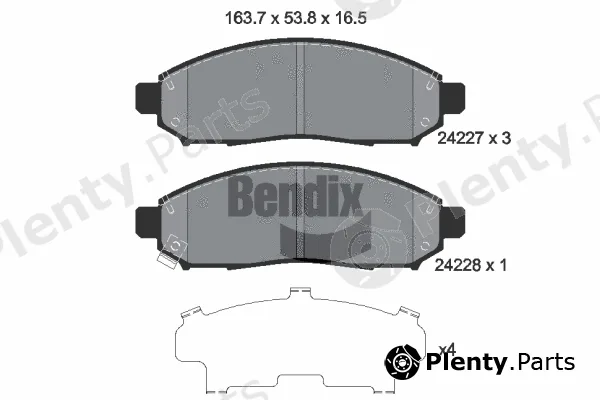 BENDIX Braking BPD1380 — Brake Pad Set, disc brake
