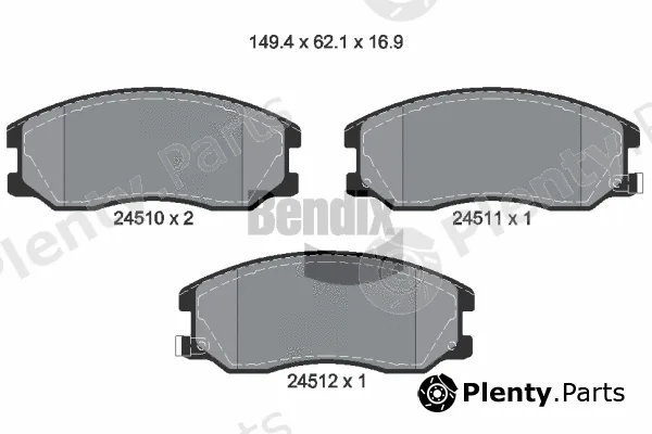 BENDIX Braking BPD1216 — Brake Pad Set, disc brake