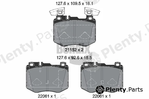 BENDIX Braking BPD2498 — Brake Pad Set, disc brake