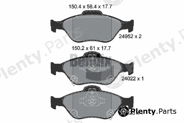 BENDIX Braking BPD1608 — Brake Pad Set, disc brake