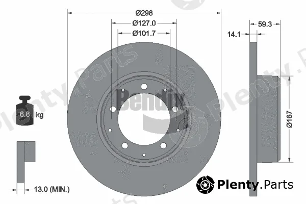 BENDIX Braking BDS1883 — Brake Disc