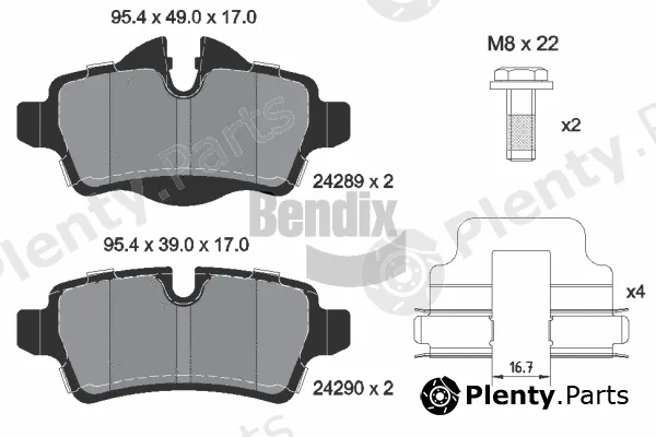 BENDIX Braking BPD1101 — Brake Pad Set, disc brake