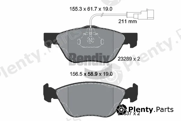 BENDIX Braking BPD1137 — Brake Pad Set, disc brake