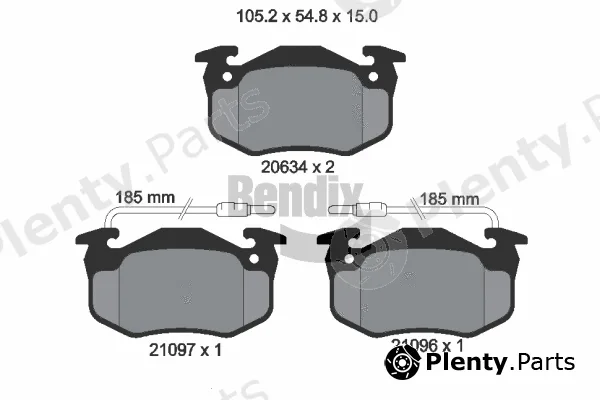 BENDIX Braking BPD1339 — Brake Pad Set, disc brake