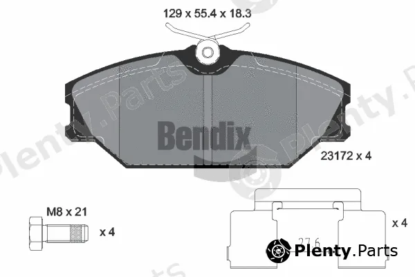 BENDIX Braking BPD1127 — Brake Pad Set, disc brake