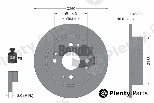 BENDIX Braking BDS2109 — Brake Disc