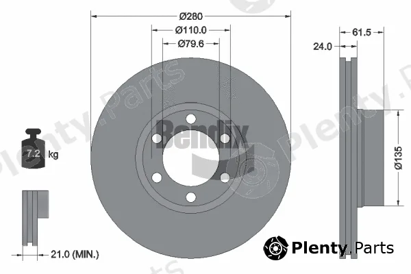 BENDIX Braking BDS1349 — Brake Disc