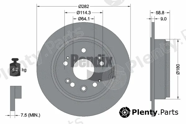 BENDIX Braking BDS1859 — Brake Disc