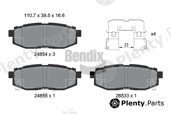 BENDIX Braking BPD2201 — Brake Pad Set, disc brake